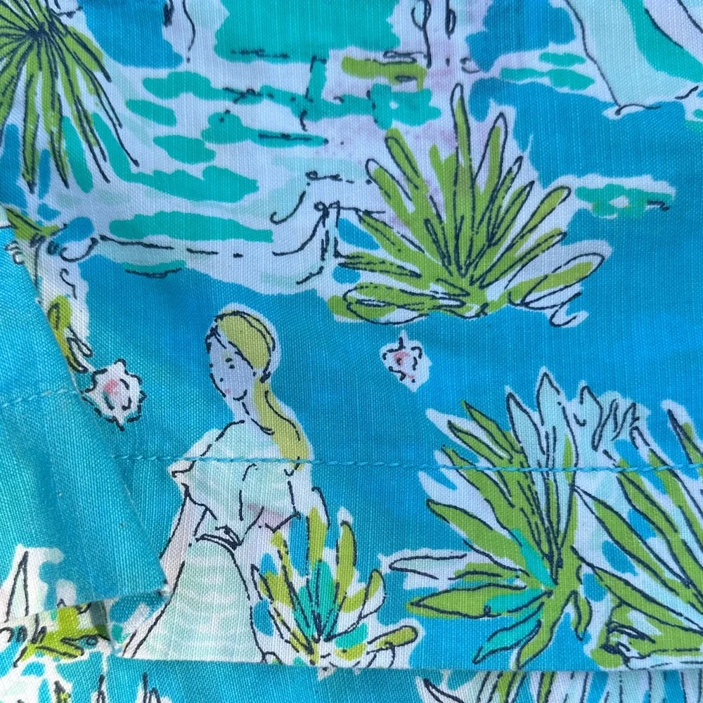 Lilly Pulitzer Turquoise Tropical Print Shorts - Picture 6 of 8